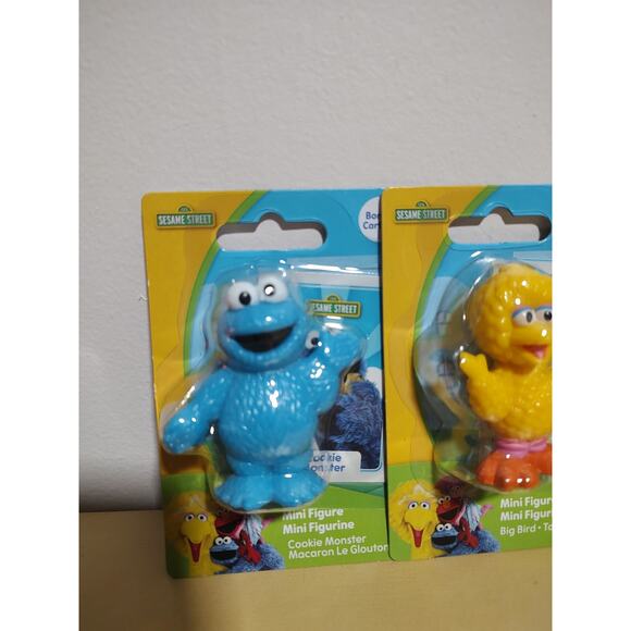 Sesame Street Mini Figures Toy Collectible Cards Set: Cookie Elmo Abby Oscar Big - Picture 2 of 8